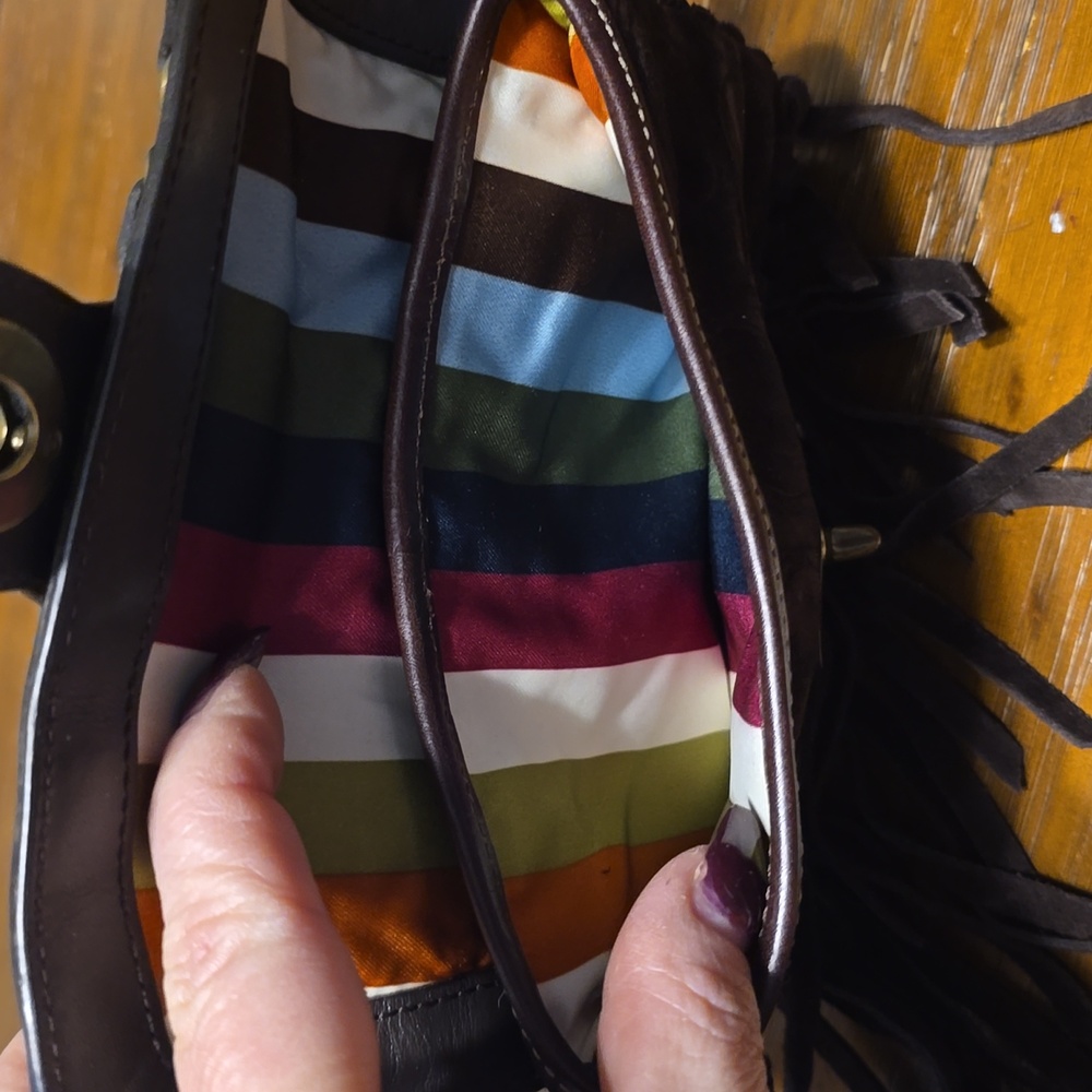 COACH Dark Brown Fringe Wristlet!Beautiful!!! - Picture 13 of 14